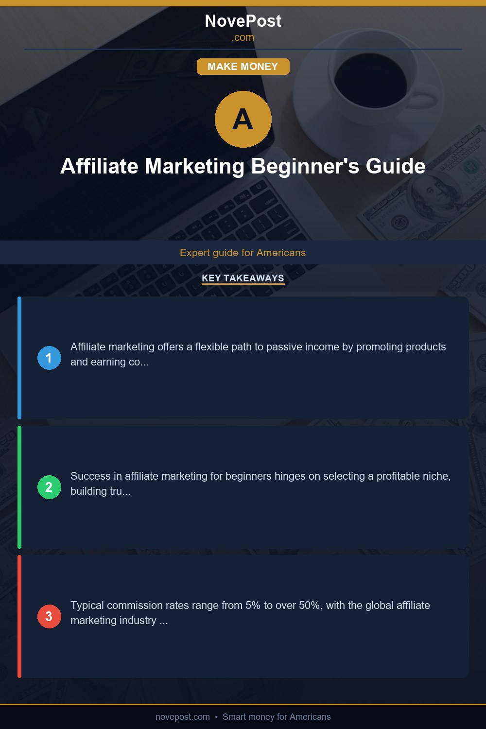 Affiliate Marketing Beginner's Guide infographic