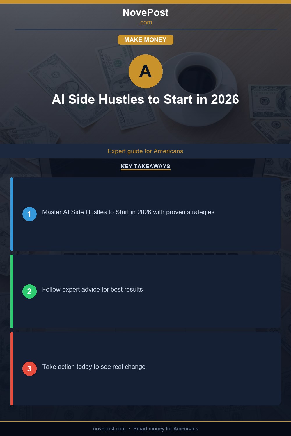 AI Side Hustles to Start in 2026 infographic