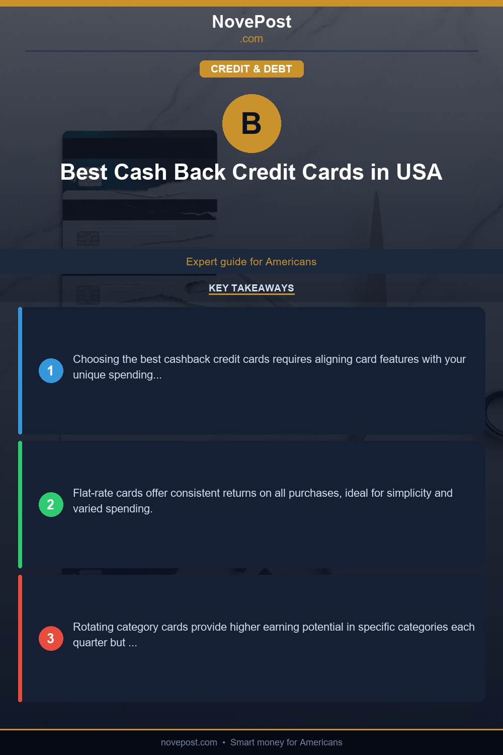 Best Cash Back Credit Cards in USA infographic