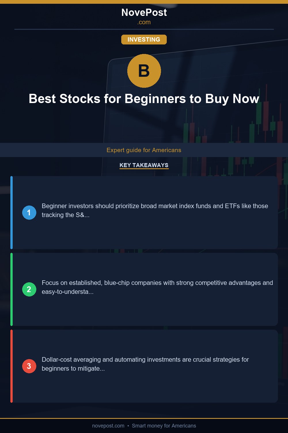 Best Stocks for Beginners to Buy Now infographic