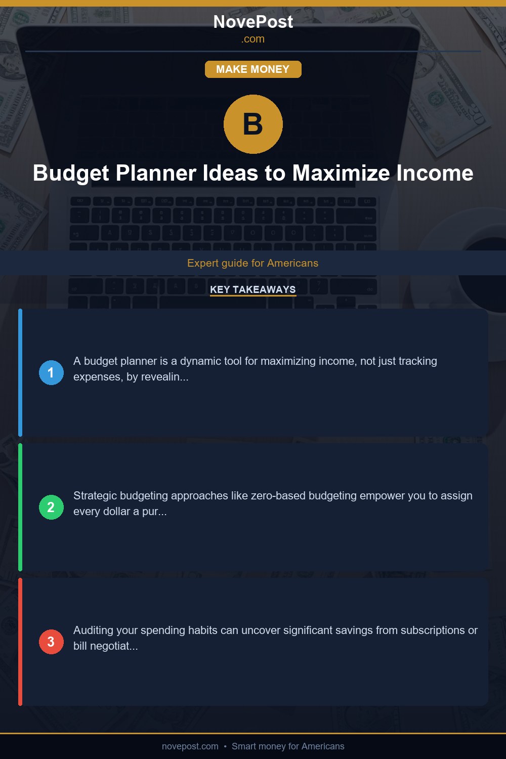 Budget Planner Ideas to Maximize Income infographic