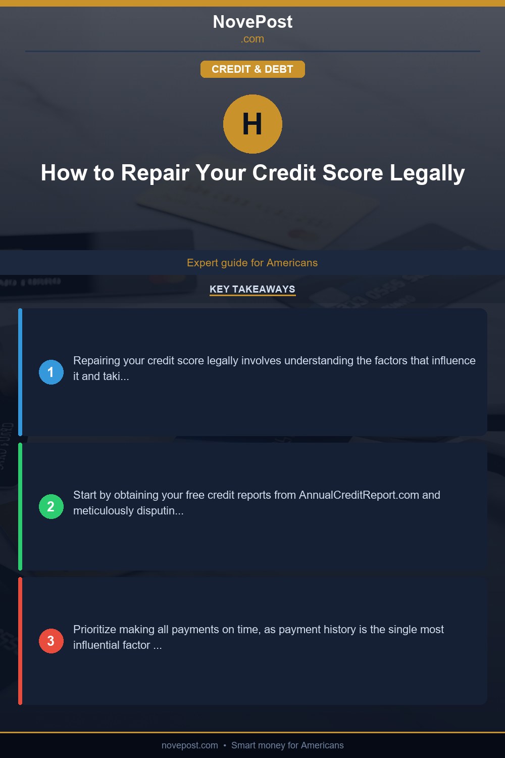 How to Repair Your Credit Score Legally infographic