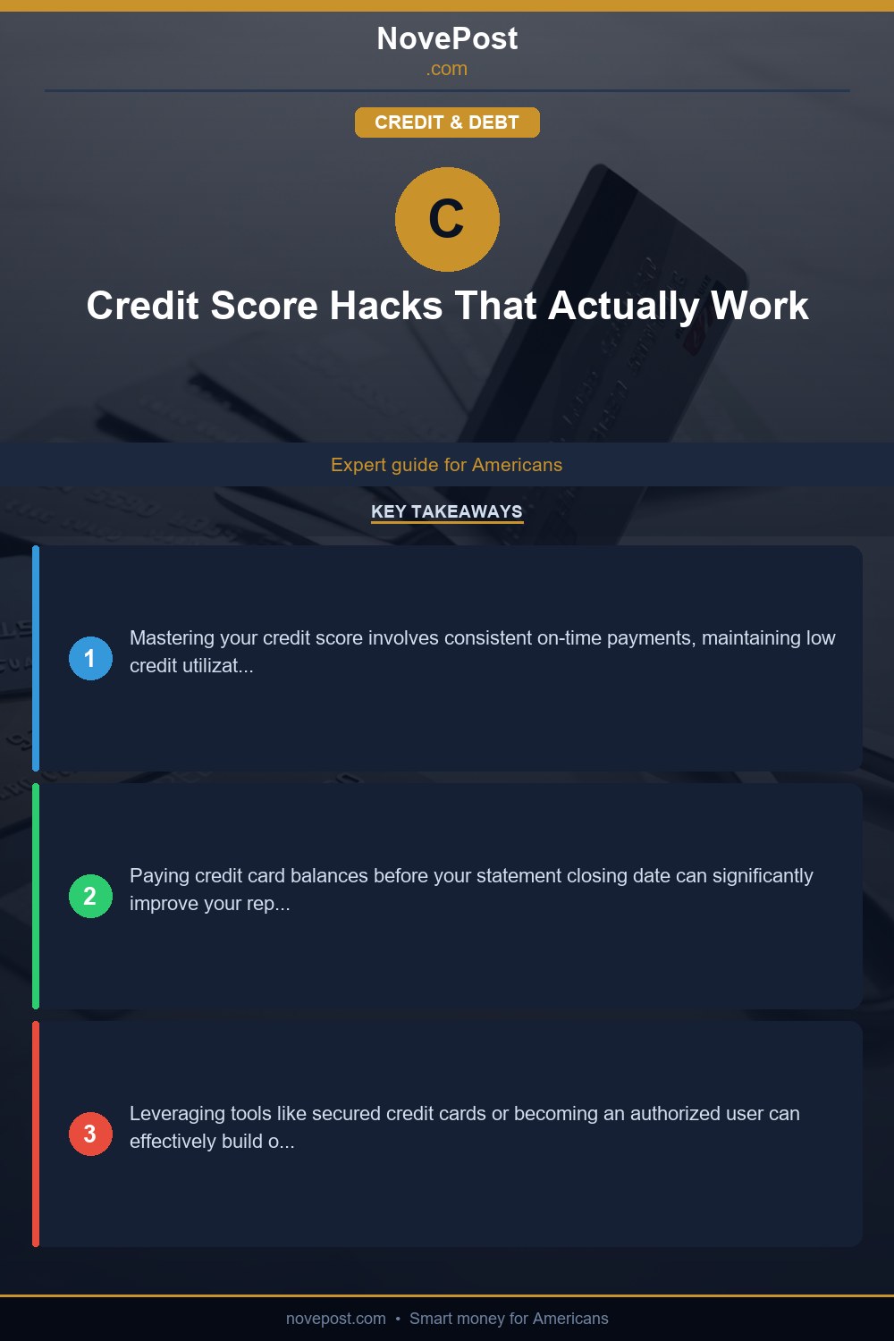Credit Score Hacks That Actually Work infographic