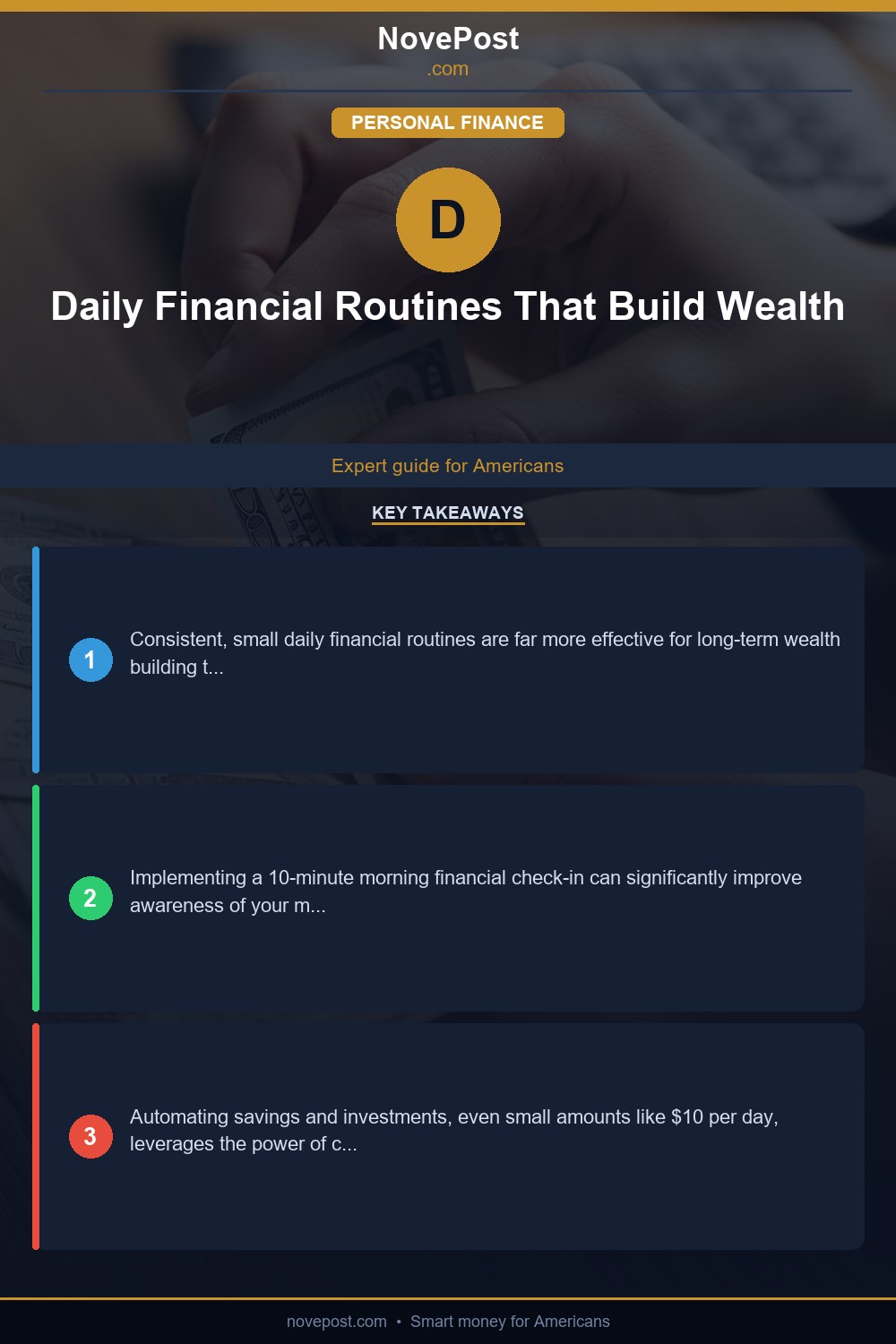 Daily Financial Routines That Build Wealth infographic