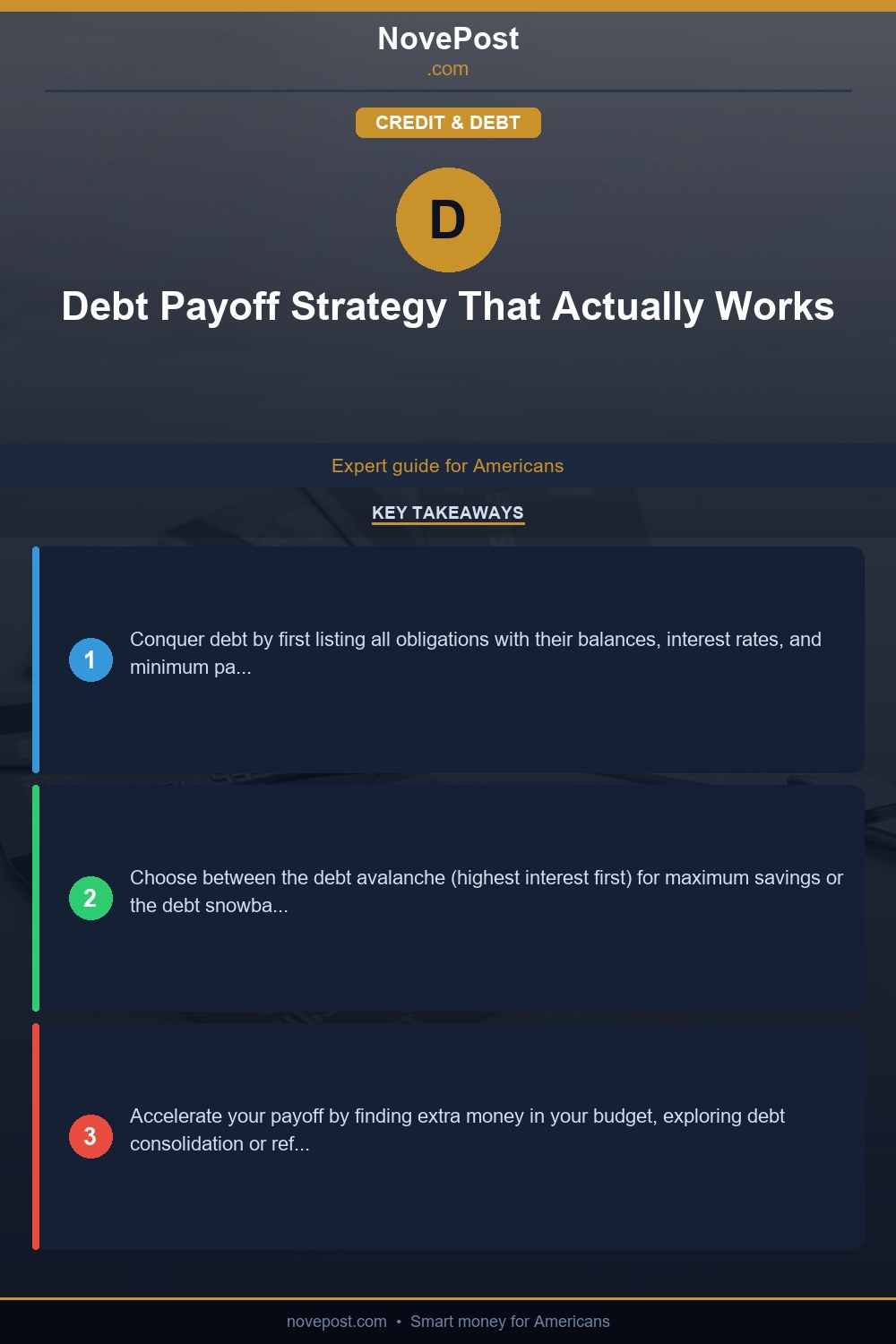Debt Payoff Strategy That Actually Works infographic