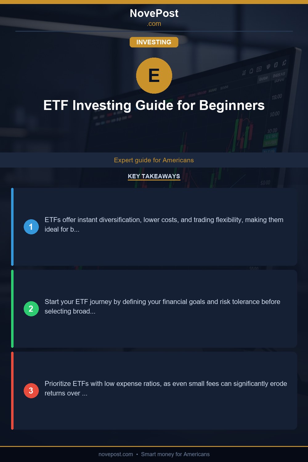 ETF Investing Guide for Beginners infographic