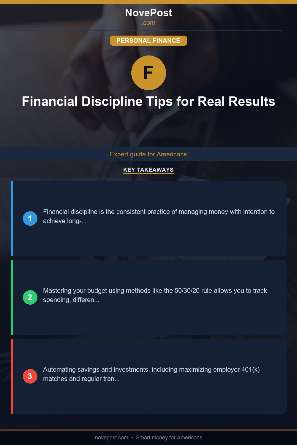Financial Discipline Tips for Real Results infographic
