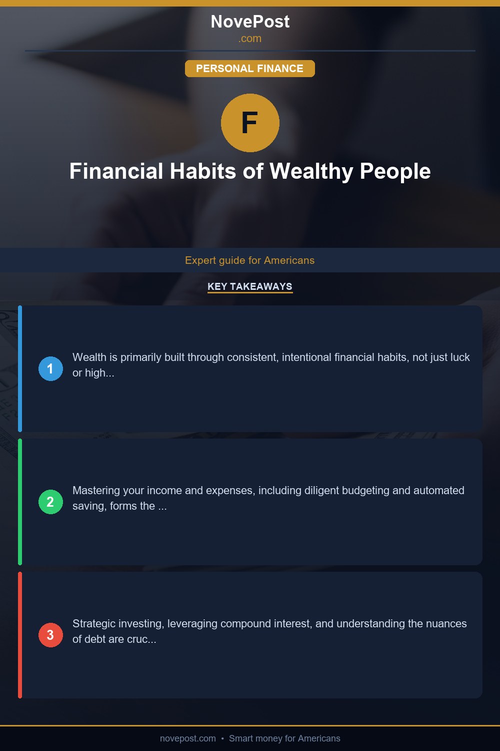 Financial Habits of Wealthy People infographic