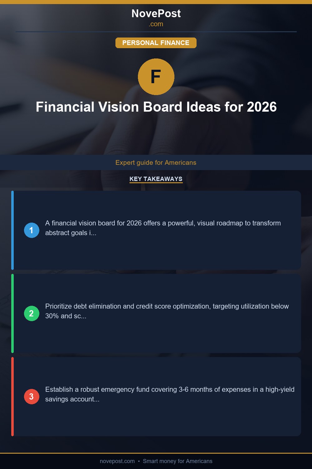 Financial Vision Board Ideas for 2026 infographic