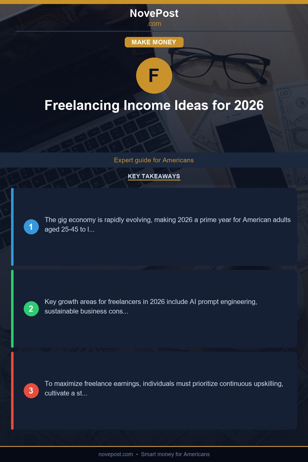 Freelancing Income Ideas for 2026 infographic