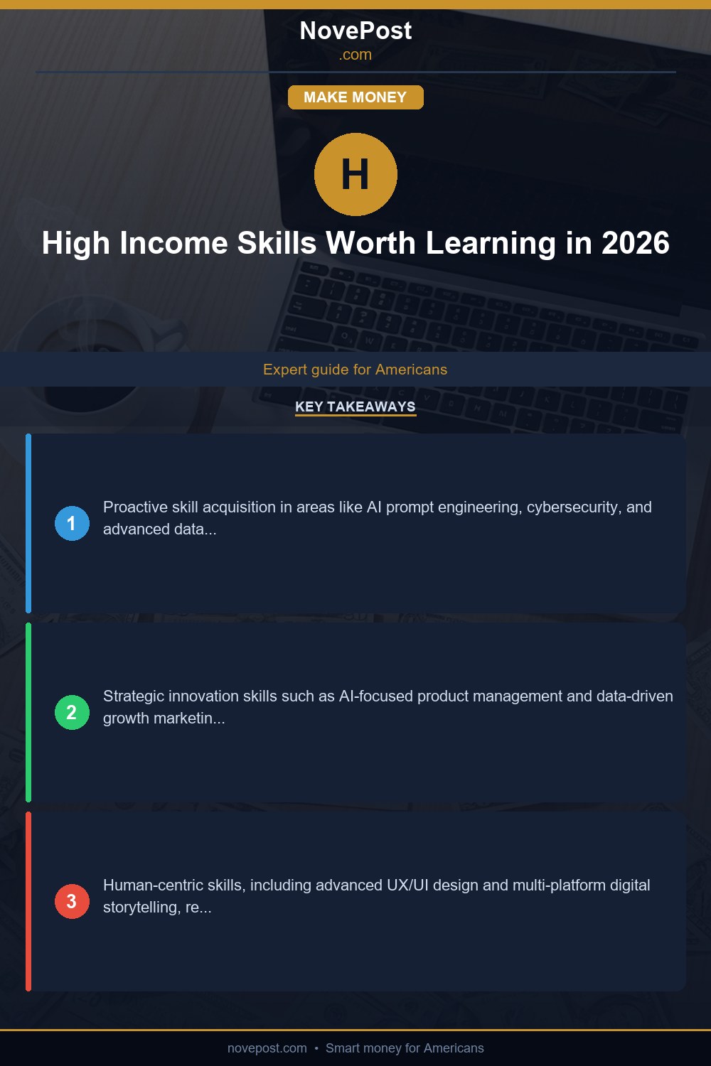 High Income Skills Worth Learning in 2026 infographic