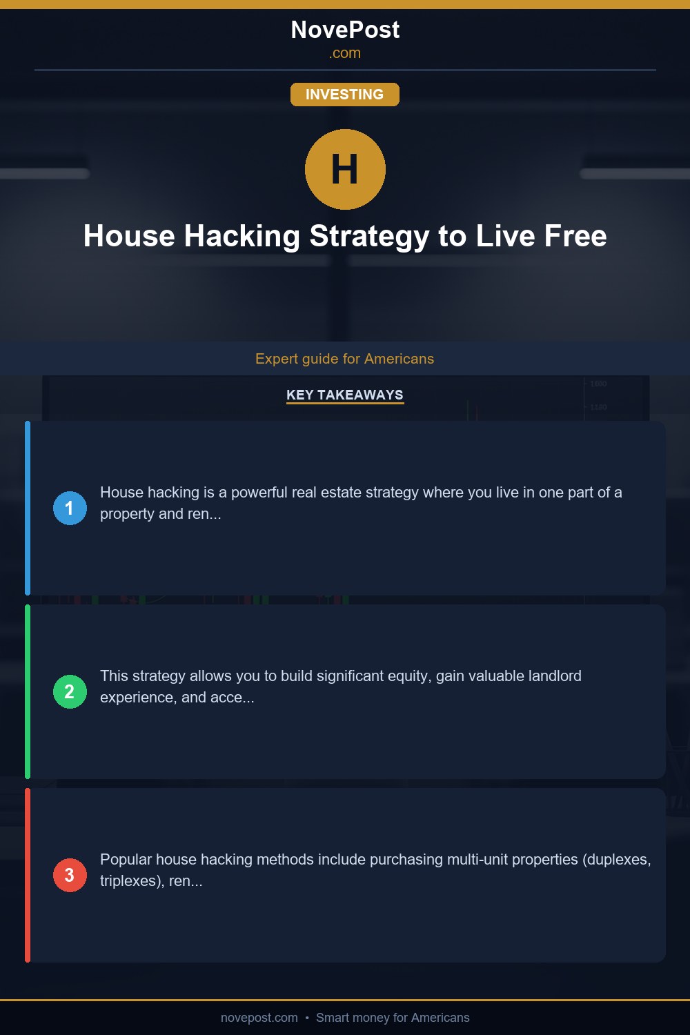 House Hacking Strategy to Live Free infographic