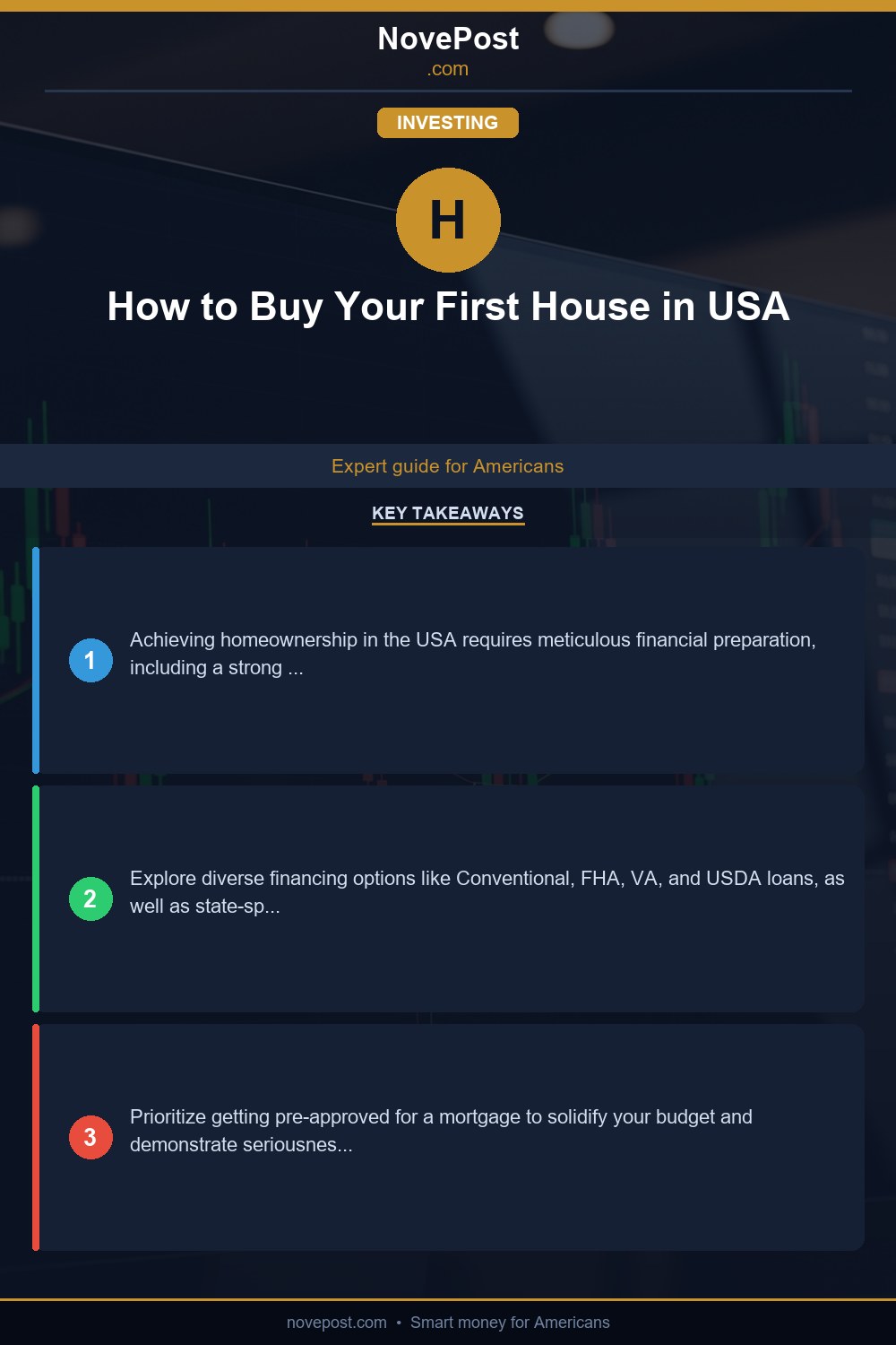 How to Buy Your First House in USA infographic