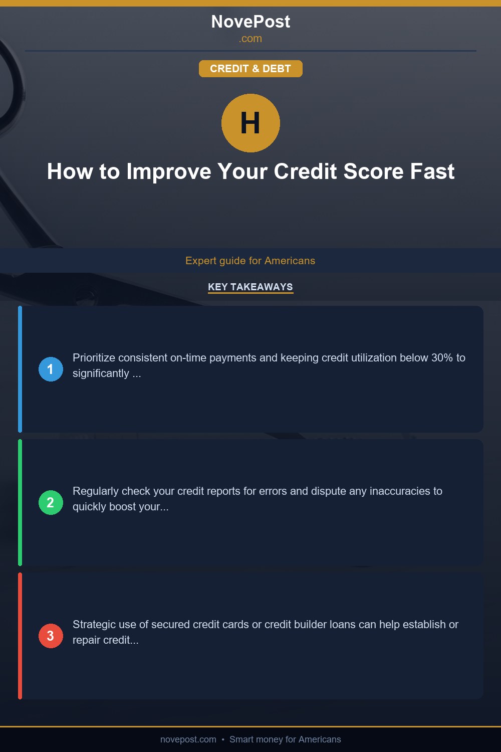 How to Improve Your Credit Score Fast infographic