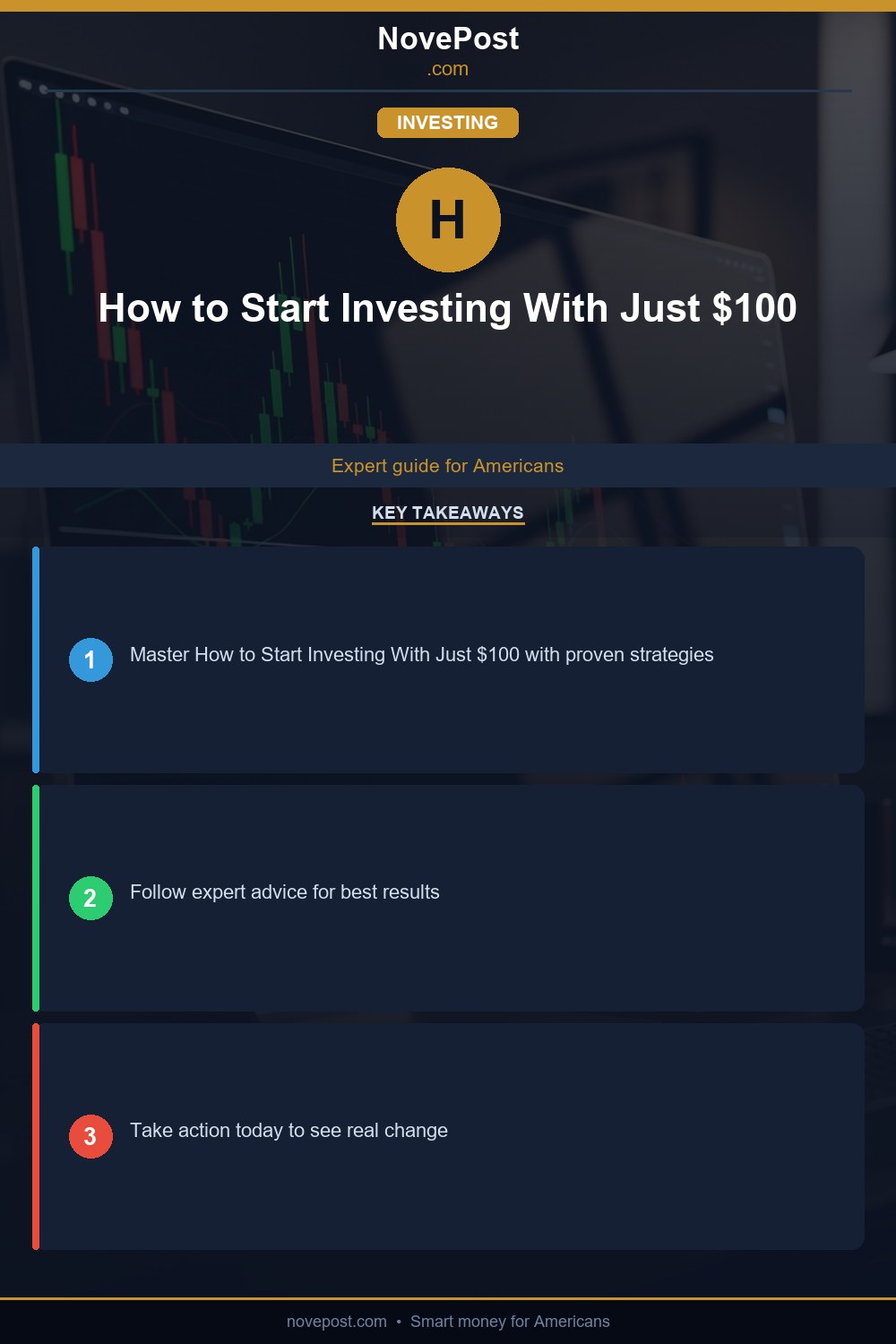 How to Start Investing With Just $100 infographic