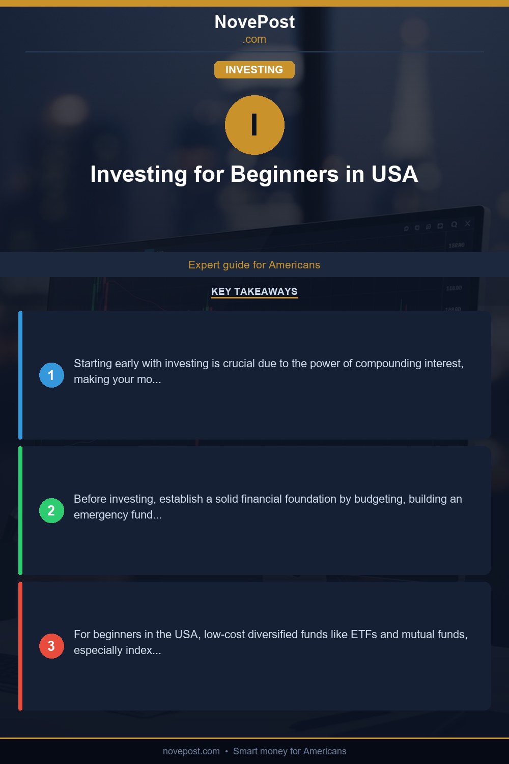 Investing for Beginners in USA infographic