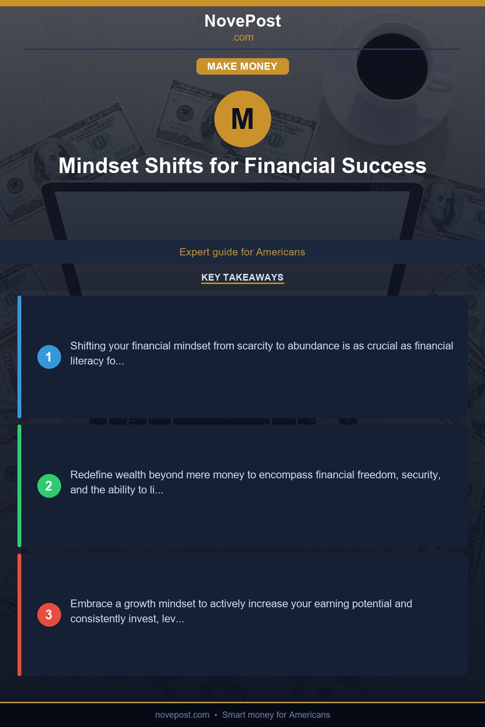 Mindset Shifts for Financial Success infographic