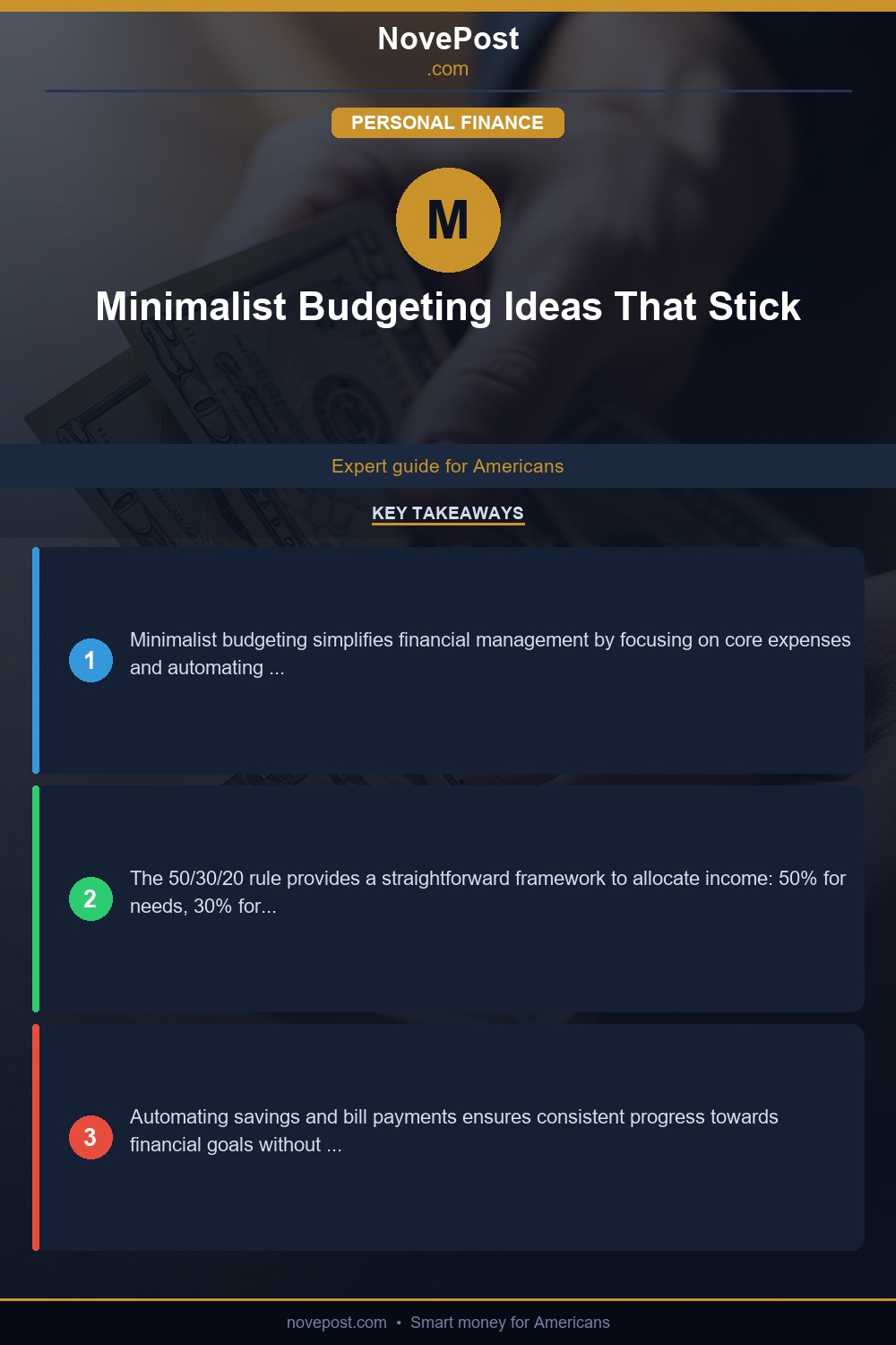 Minimalist Budgeting Ideas That Stick infographic