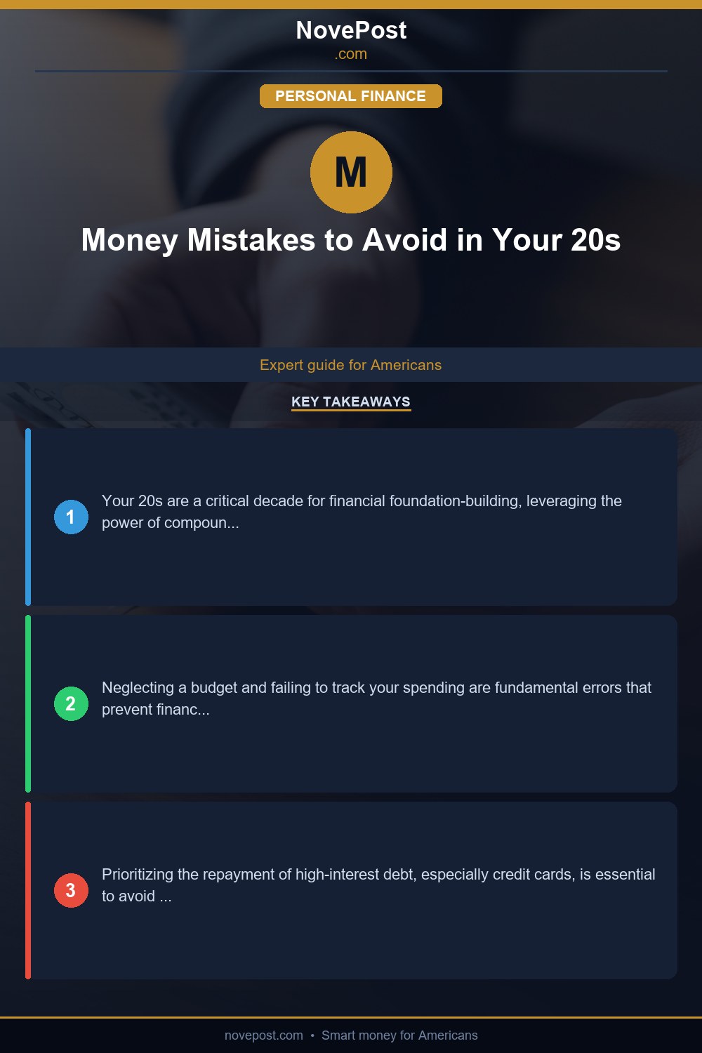 Money Mistakes to Avoid in Your 20s infographic