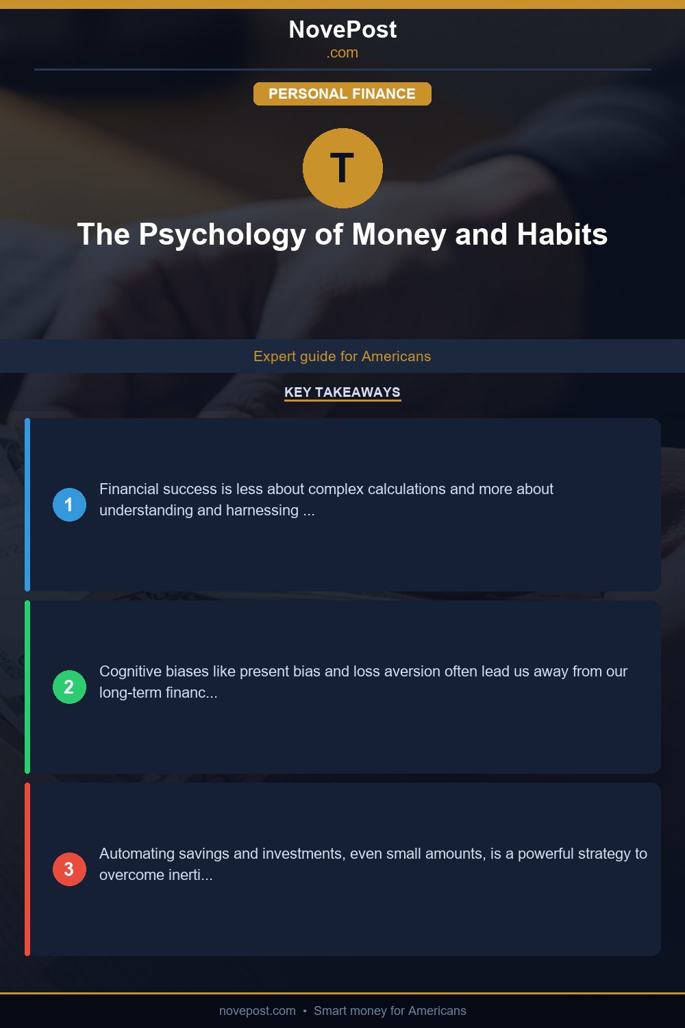 The Psychology of Money and Habits infographic