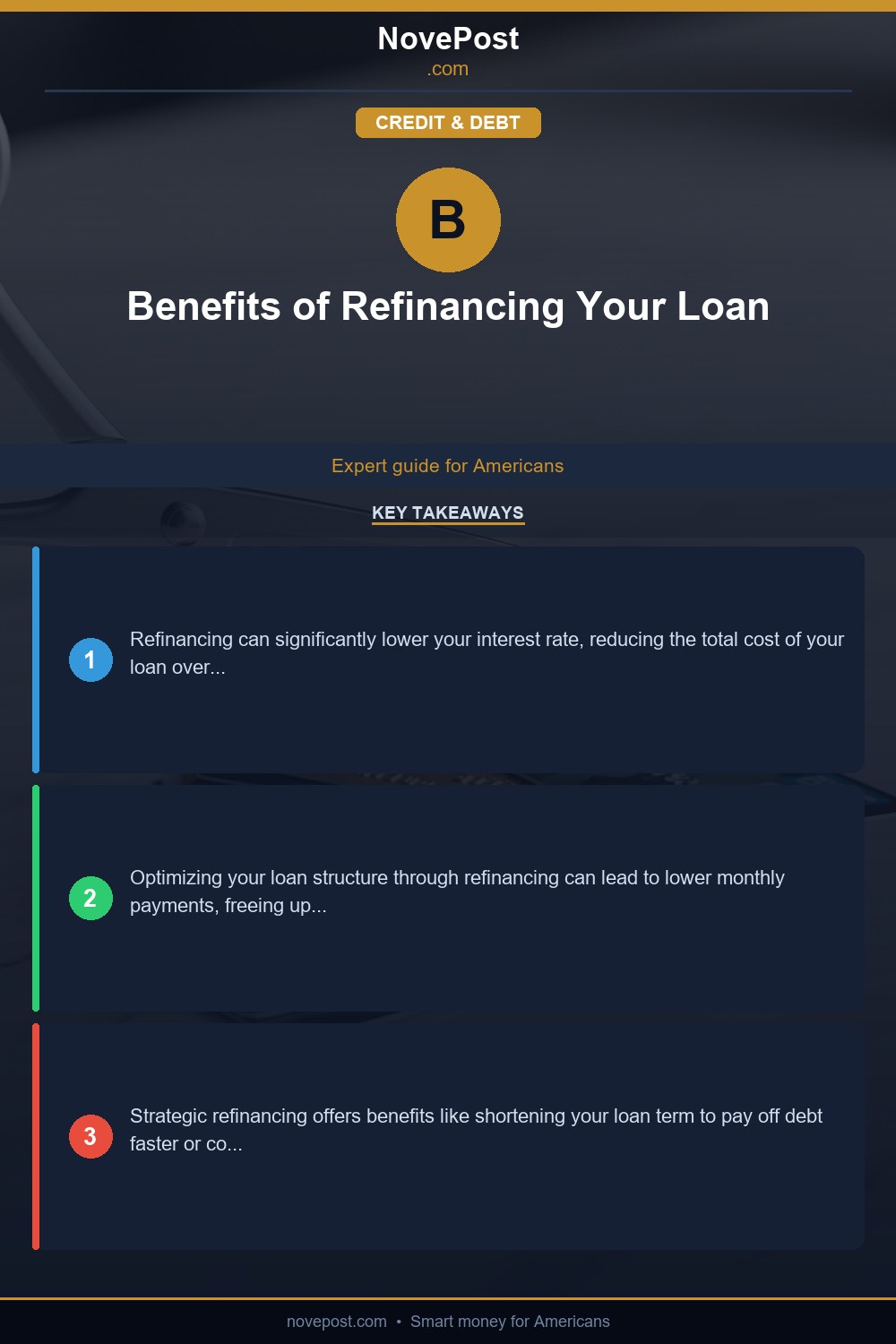 Benefits of Refinancing Your Loan infographic