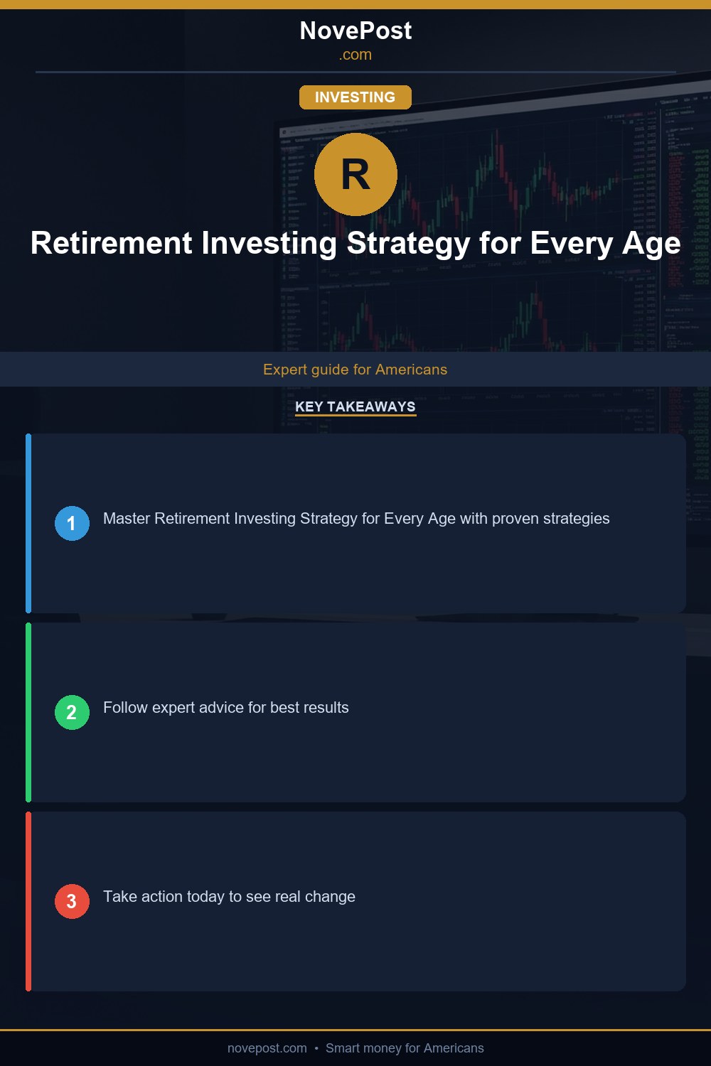 Retirement Investing Strategy for Every Age infographic