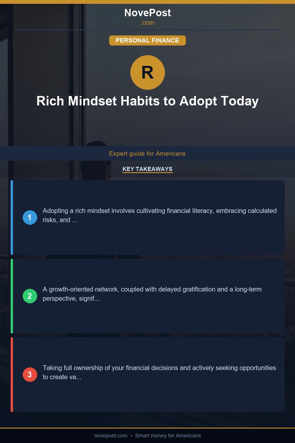 Rich Mindset Habits to Adopt Today infographic