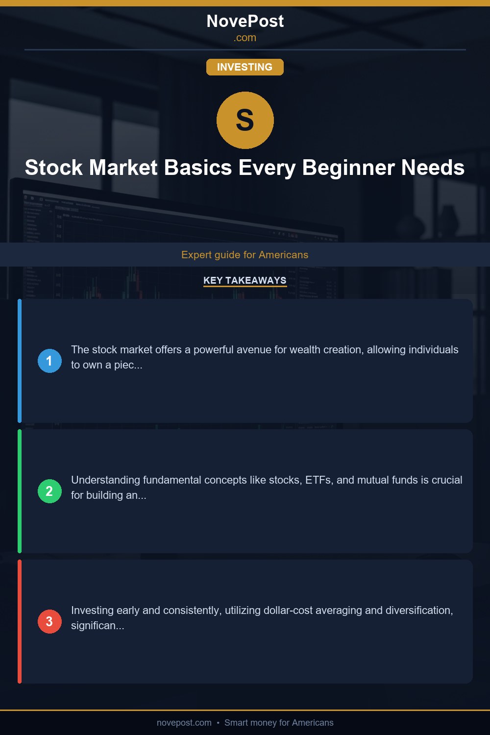 Stock Market Basics Every Beginner Needs infographic